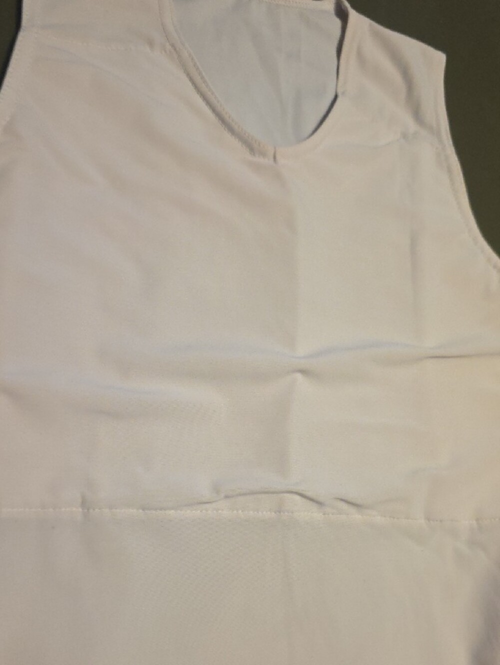 gc2b FtM Trans Chest Binder White V-Neck Full Length XL - Picture 5 of 5